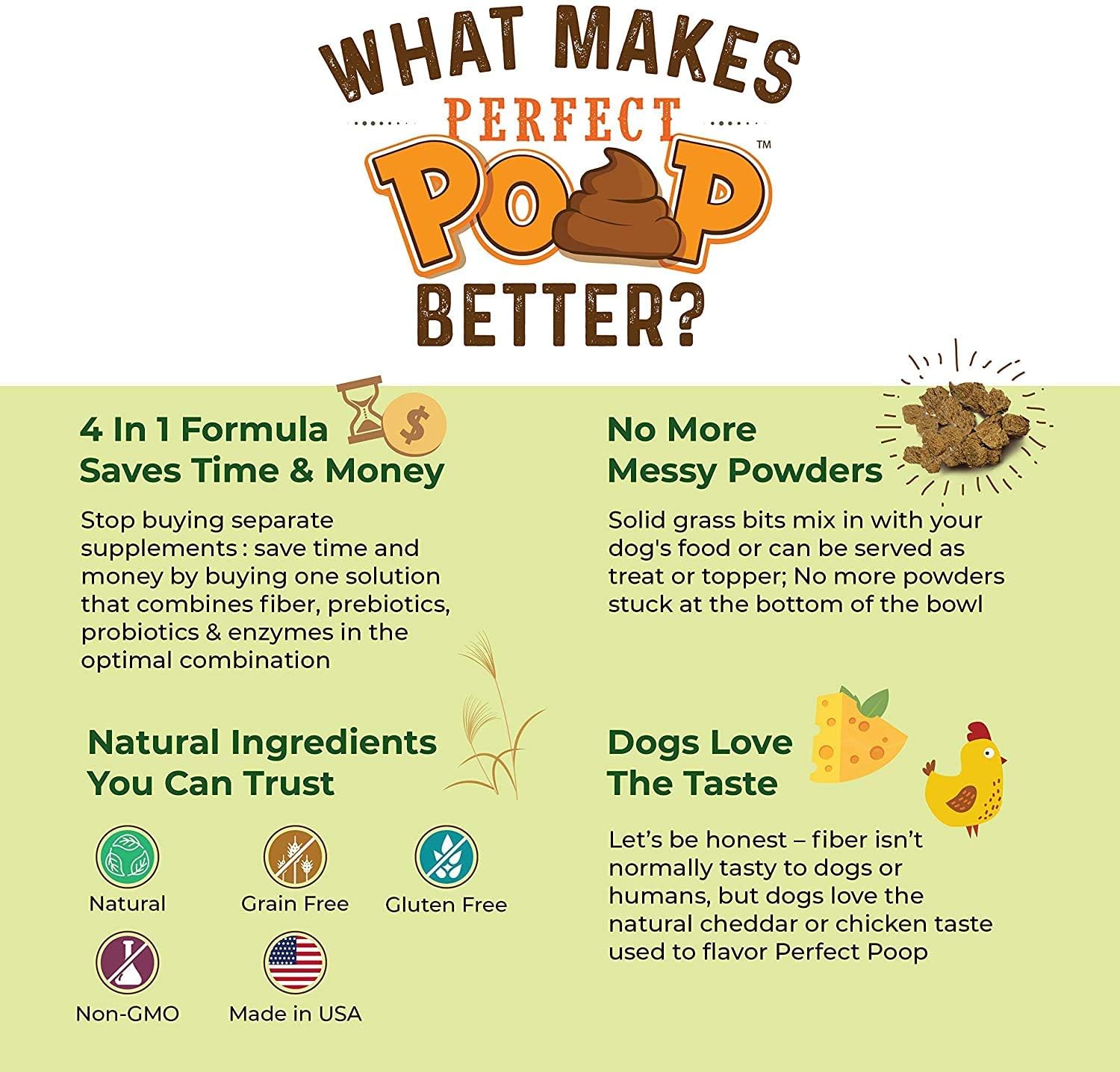 Dog Digestive Health Supplement – Fiber, Prebiotics, Probiotics & Enzymes for Healthy Digestion, Firm Stools & Overall Wellness