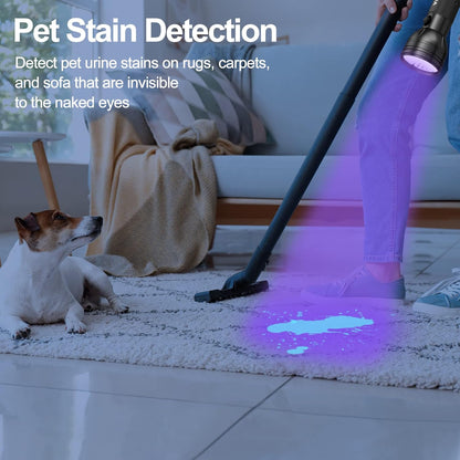 UV Blacklight Flashlight – 51 LED Pet Urine & Stain Detector for Dogs & Cats, Bed Bugs, Scorpions, and Resin Curing