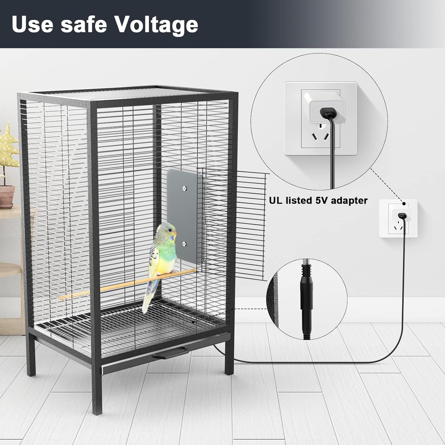 Indoor Bird Heater Pad – USB Warmer for Parakeets & Small Birds (4.5” x 7”)