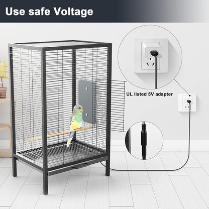 Indoor Bird Heater Pad – USB Warmer for Parakeets & Small Birds (4.5” x 7”)