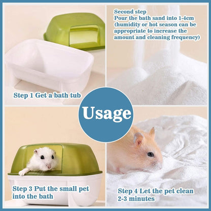 Hamster Bath Sand 15oz – Natural Dust-Free Sand for Hamster/Gerbil/Mice  Cleaning & Grooming 