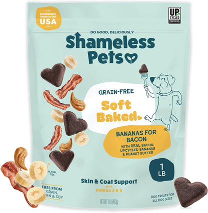 Soft-Baked Dog Treats - Natural & Healthy Dog Chews for Skin & Coat Support with Omega 3 & 6