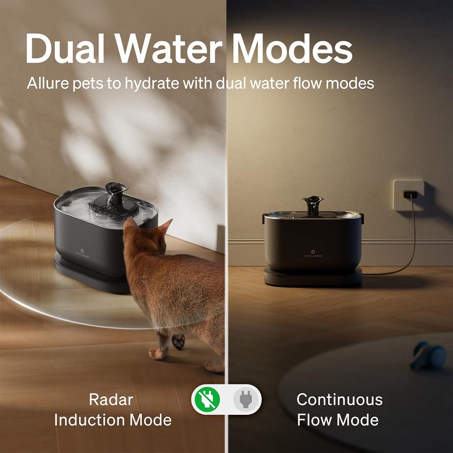 Wireless Cat Water Fountain Bundle – Battery Operated Pet Water Dispenser + 8 Replacement Filters for Dockstream