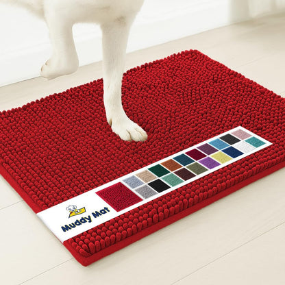 Super Absorbent Microfiber Dog Doormat – Quick-Dry Non-Slip Muddy Paw Mat for Dogs & Cats (Machine Washable)