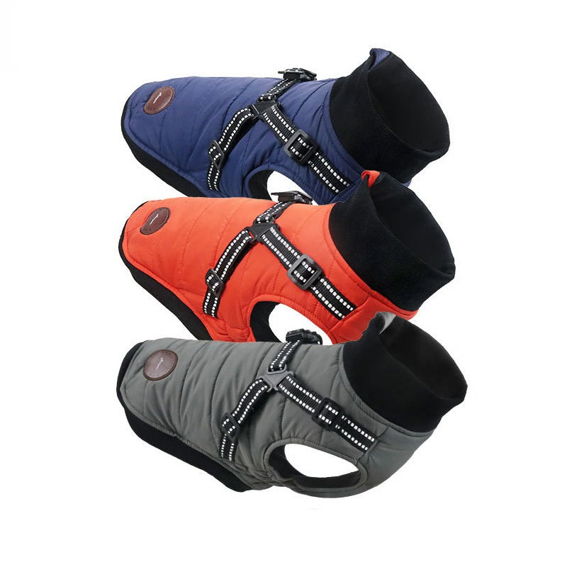 Warm Cotton-Padded Dog Jacket – Autumn & Winter Thickened Pet Clothes