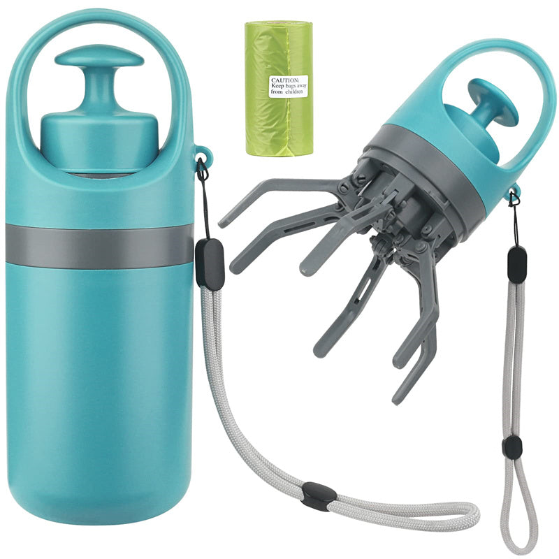 Portable Lightweight Dog Pooper Scooper with Built-In Bag Dispenser