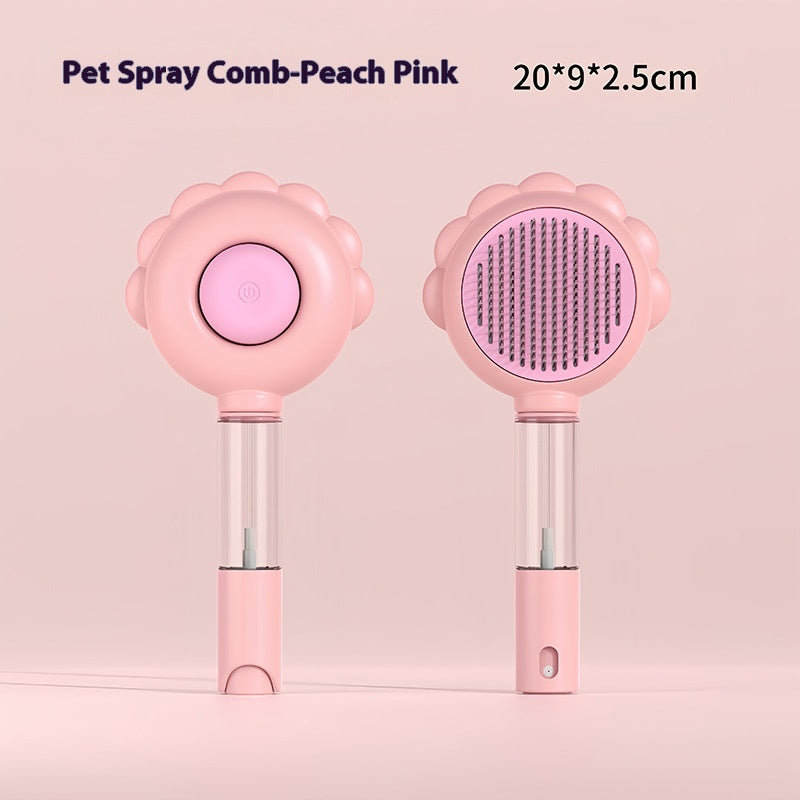 2-in-1 Self-Cleaning  Brush – Grooming Hair Remover & Spray Comb for Pets 