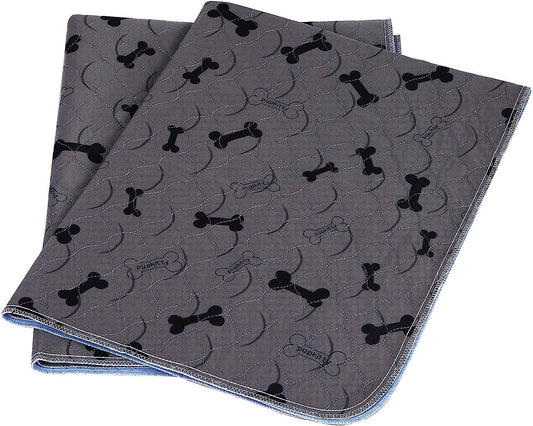 Washable Dog Pee Pads with Grooming Gloves – Non-Slip Reusable Puppy Mat