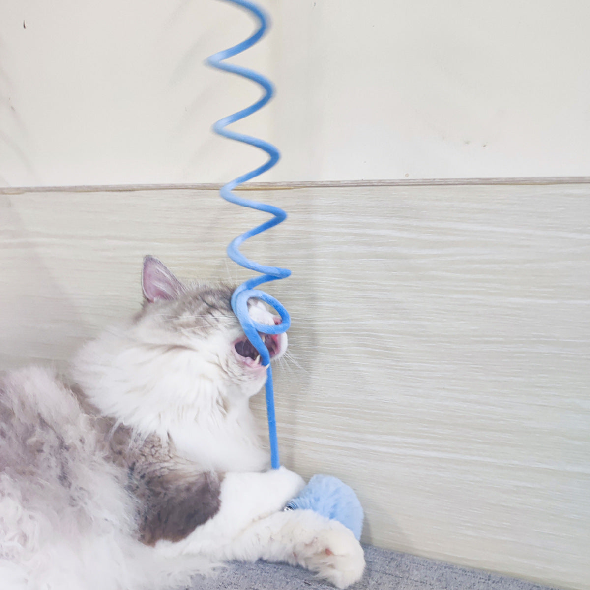 Interactive Cat Toy – Self-Hi Sucker Spring Rabbit Hairball Play Gadget