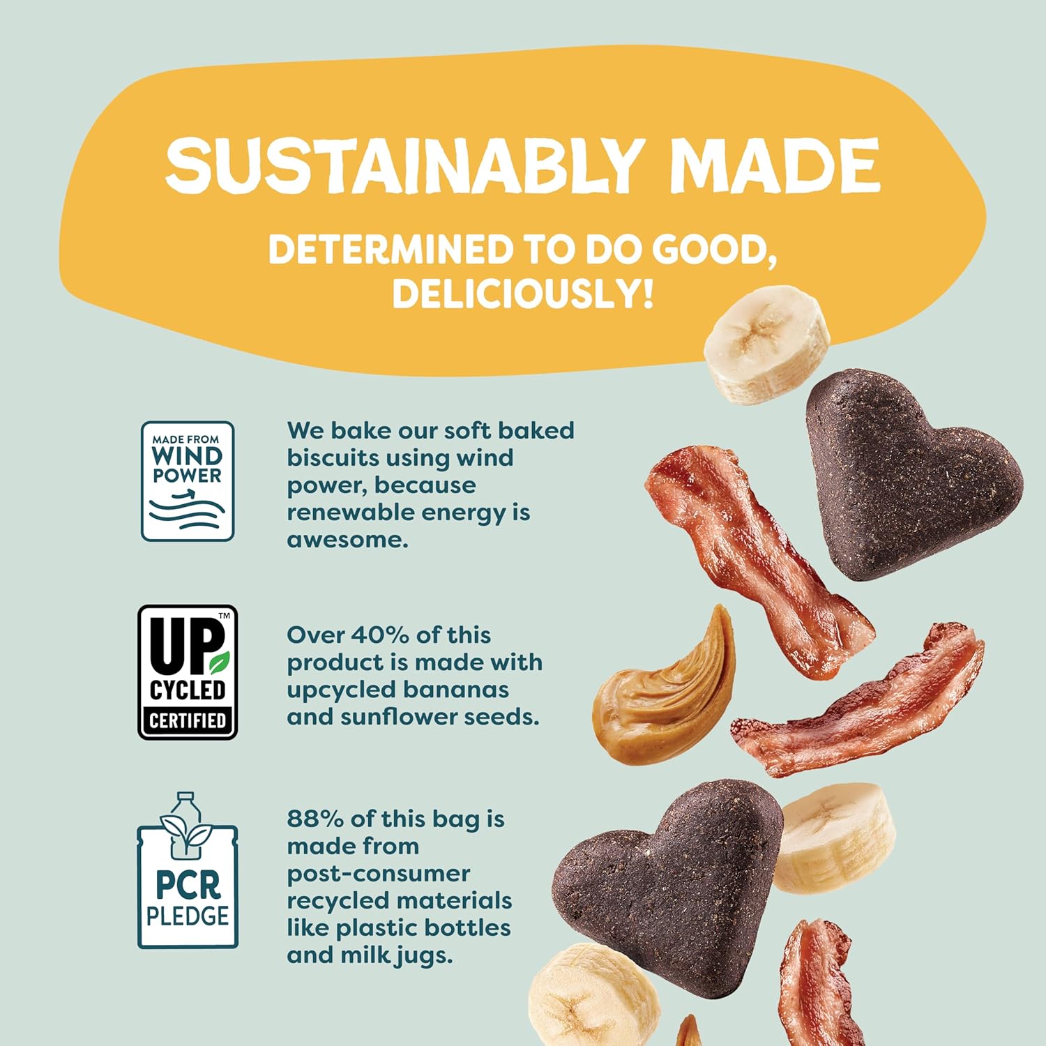 Soft-Baked Dog Treats - Natural & Healthy Dog Chews for Skin & Coat Support with Omega 3 & 6