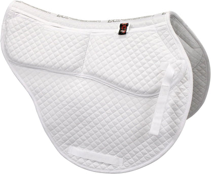 All-Purpose Contoured Correction Saddle Pad with Adjustable Memory Foam Inserts for Custom Support, Non-Slip, Shock Absorbing, 22” Spine, 19.5” Drop