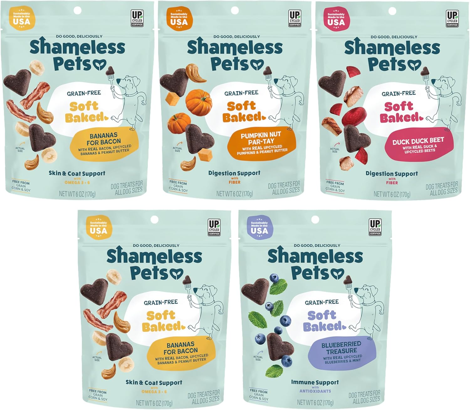Soft-Baked Dog Treats - Natural & Healthy Dog Chews for Skin & Coat Support with Omega 3 & 6