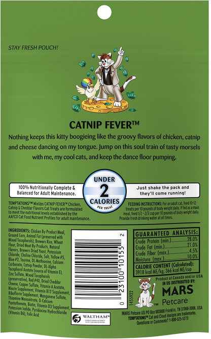 Mixups Catnip Fever Flavor Crunchy and Soft Cat Treats