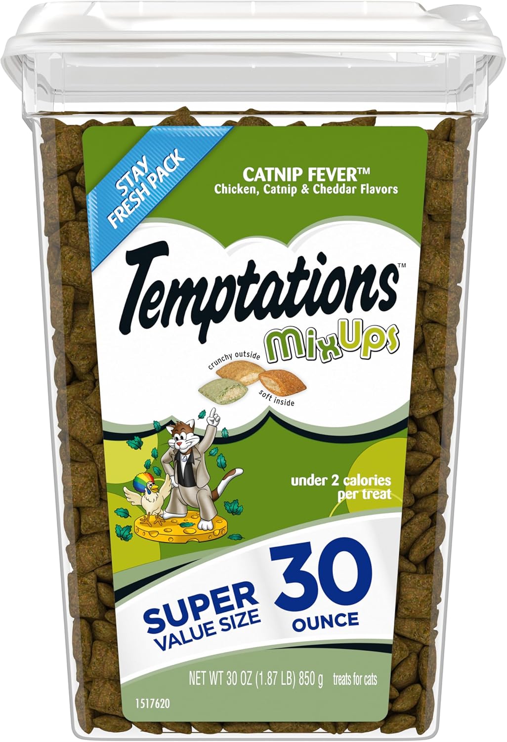 Mixups Catnip Fever Flavor Crunchy and Soft Cat Treats