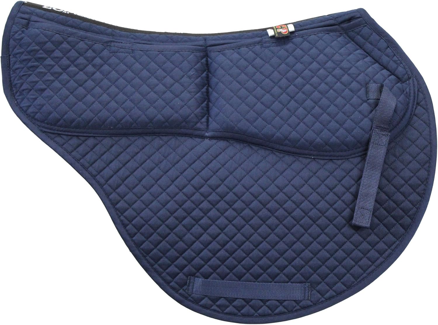 All-Purpose Contoured Correction Saddle Pad with Adjustable Memory Foam Inserts for Custom Support, Non-Slip, Shock Absorbing, 22” Spine, 19.5” Drop