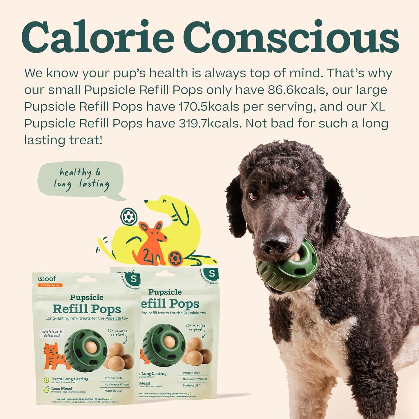 Pupsicle Dog Treats – Low-Mess Peanut Butter Frozen Snacks, Long-Lasting pops (Chicken, Beef, Birthday surprise)