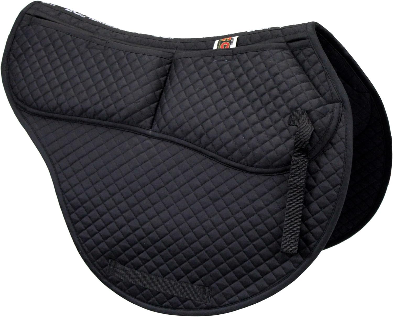 All-Purpose Contoured Correction Saddle Pad with Adjustable Memory Foam Inserts for Custom Support, Non-Slip, Shock Absorbing, 22” Spine, 19.5” Drop