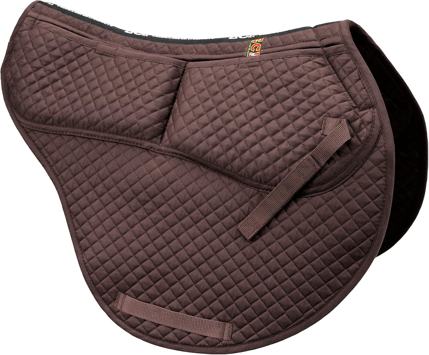 All-Purpose Contoured Correction Saddle Pad with Adjustable Memory Foam Inserts for Custom Support, Non-Slip, Shock Absorbing, 22” Spine, 19.5” Drop