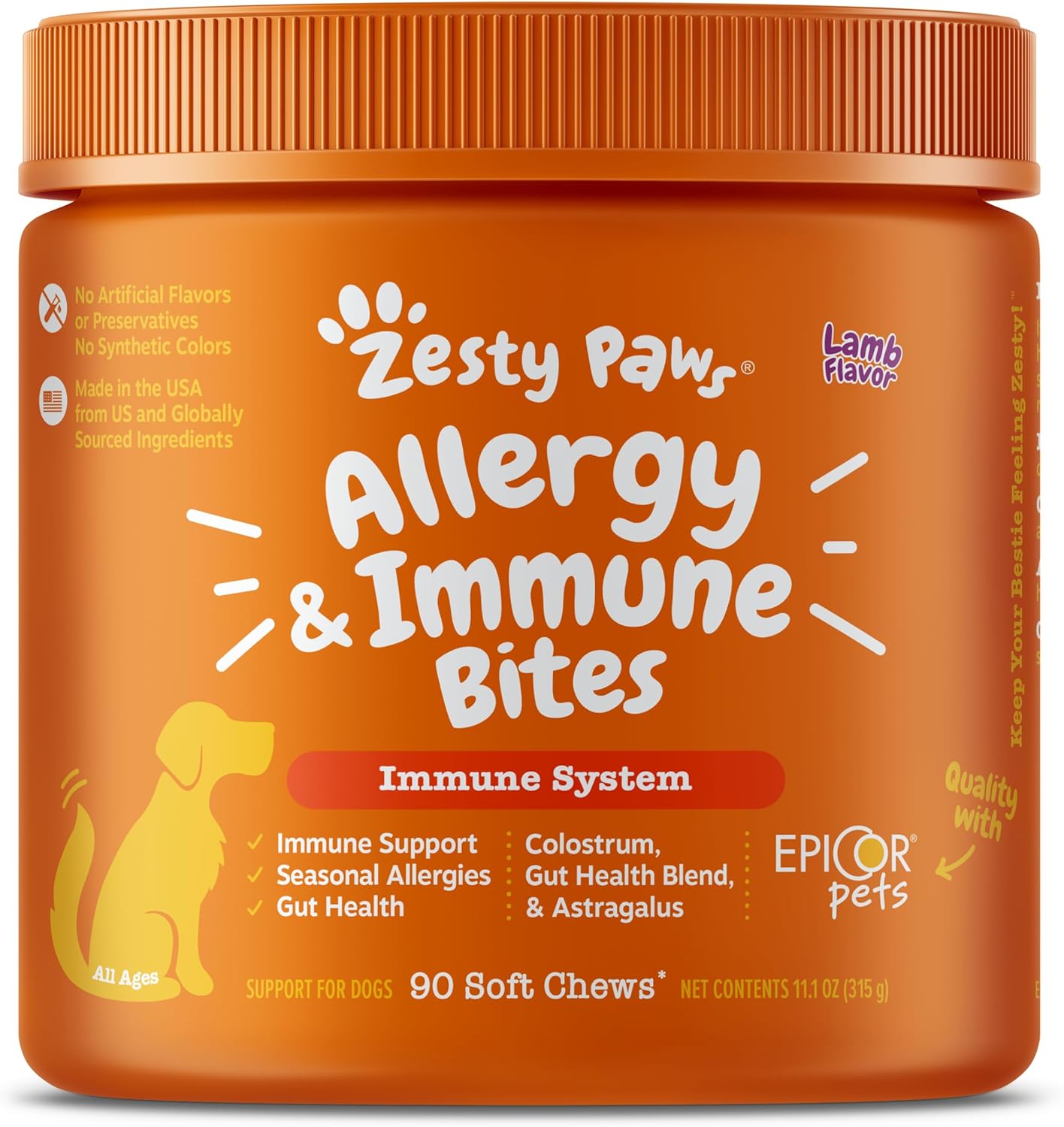 Dog Allergy Relief Soft Chews – Anti-Itch, Omega-3 & Probiotics for Skin & Digestive Health, Seasonal Allergy Support