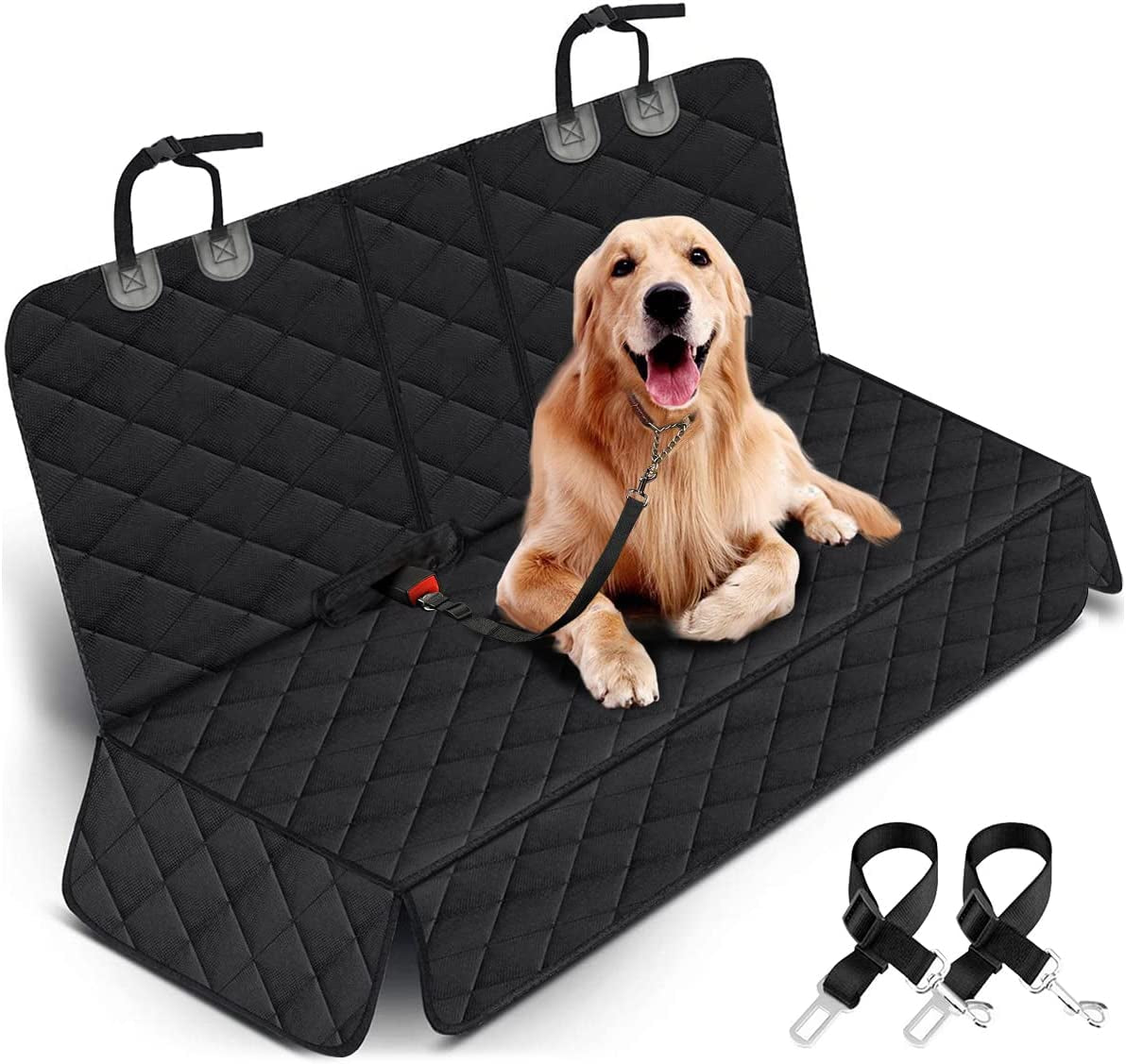 Dog Car Seat Cover, Non-Slip Rear Seat Cover Fits Middle Armrest for Most Cars Trucks Suvs 