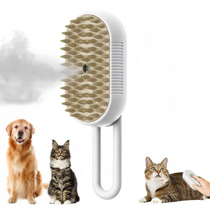 3-in-1 Electric Pet Grooming Brush – Hair Removal & Massage for Cats & Dogs