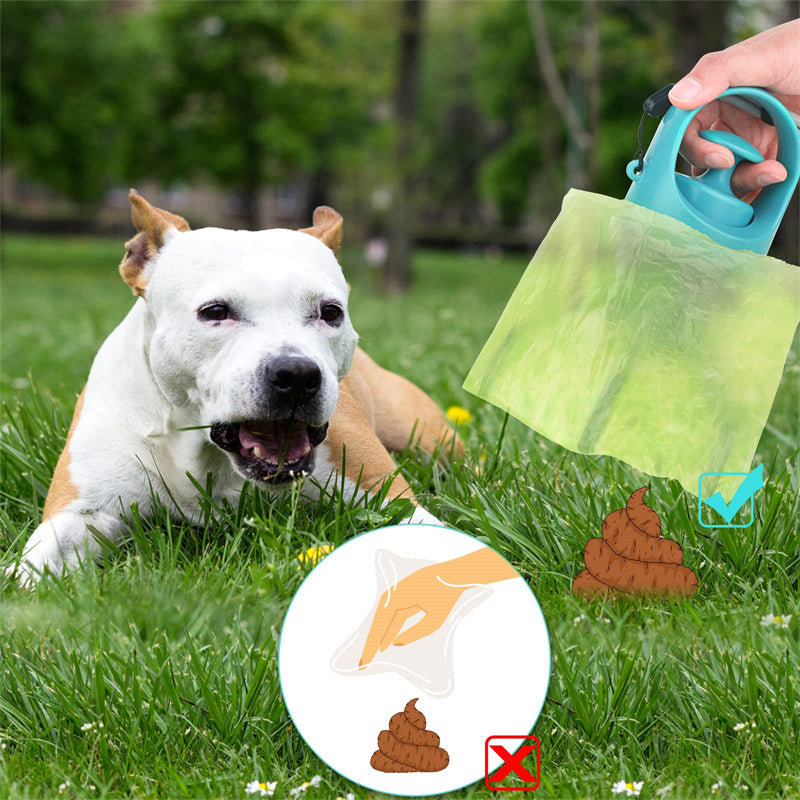 Portable Lightweight Dog Pooper Scooper with Built-In Bag Dispenser