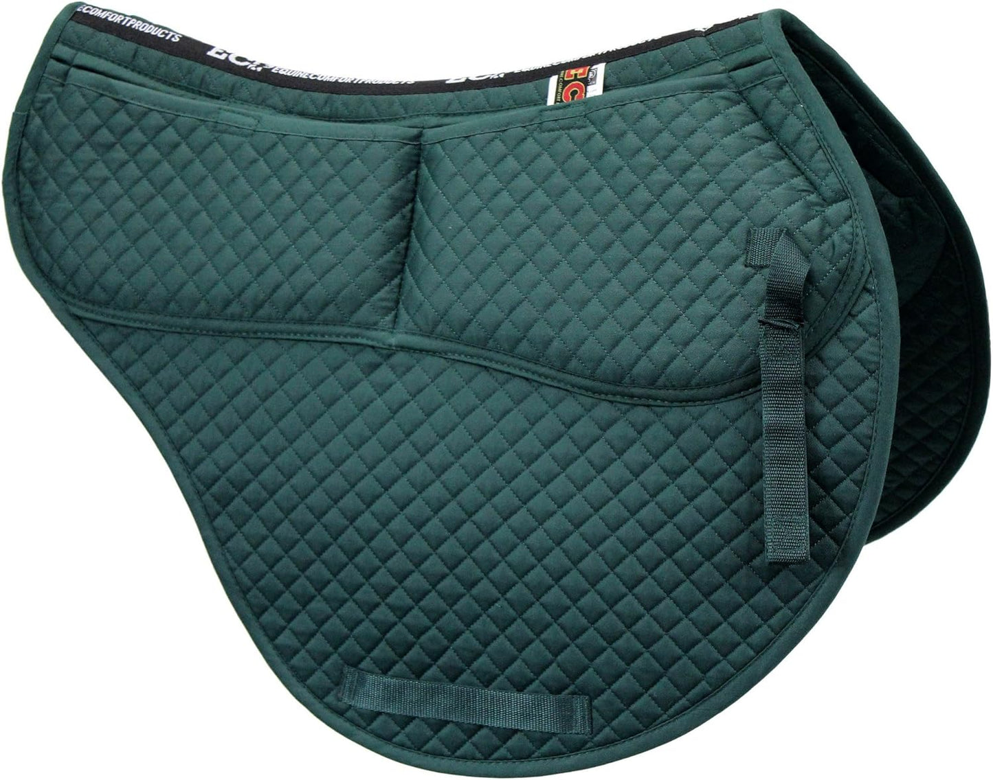 All-Purpose Contoured Correction Saddle Pad with Adjustable Memory Foam Inserts for Custom Support, Non-Slip, Shock Absorbing, 22” Spine, 19.5” Drop