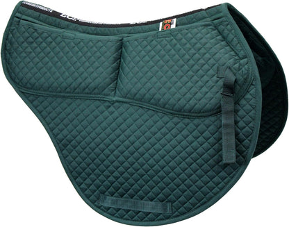 All-Purpose Contoured Correction Saddle Pad with Adjustable Memory Foam Inserts for Custom Support, Non-Slip, Shock Absorbing, 22” Spine, 19.5” Drop