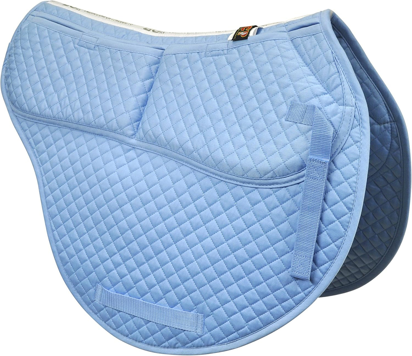 All-Purpose Contoured Correction Saddle Pad with Adjustable Memory Foam Inserts for Custom Support, Non-Slip, Shock Absorbing, 22” Spine, 19.5” Drop
