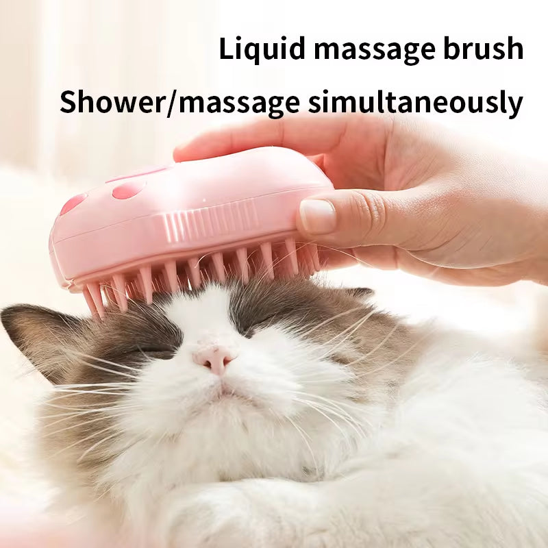 3-in-1 Electric Pet Grooming Brush – Hair Removal & Massage for Cats & Dogs
