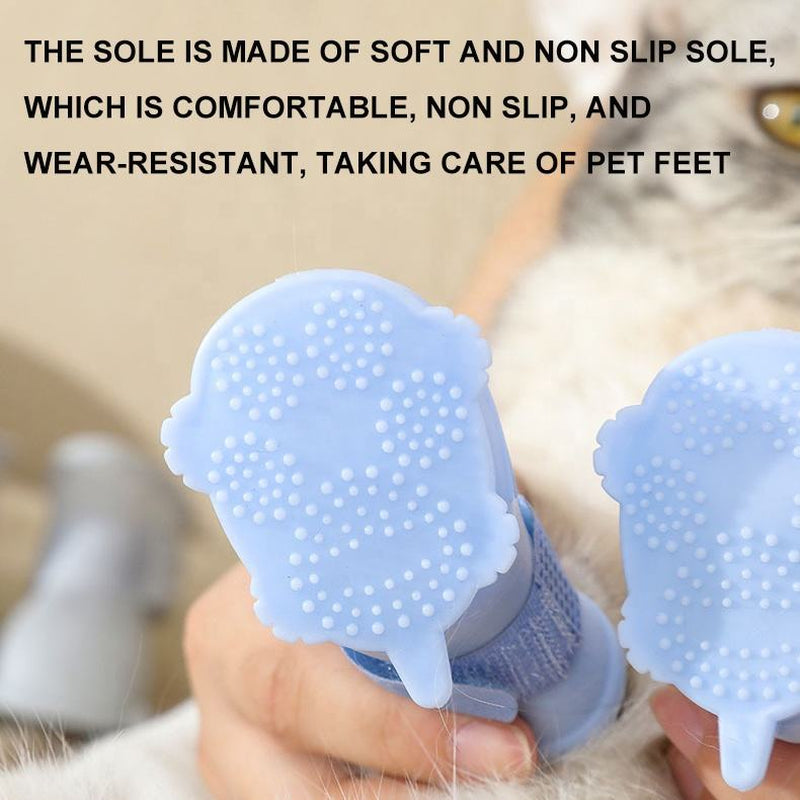 Waterproof Pet Rain Boots – Non-Slip Silicone Shoes for Dogs & Cats