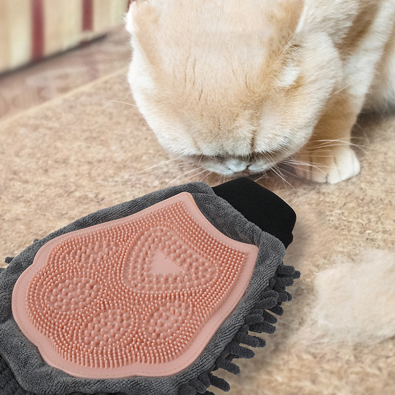 2-in-1 Pet Grooming & Bathing Glove – Brushing, Massaging & Cleaning for Dogs & Cats