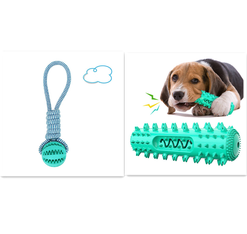 Interactive Treat-Dispensing Rubber Dog Ball with Rope