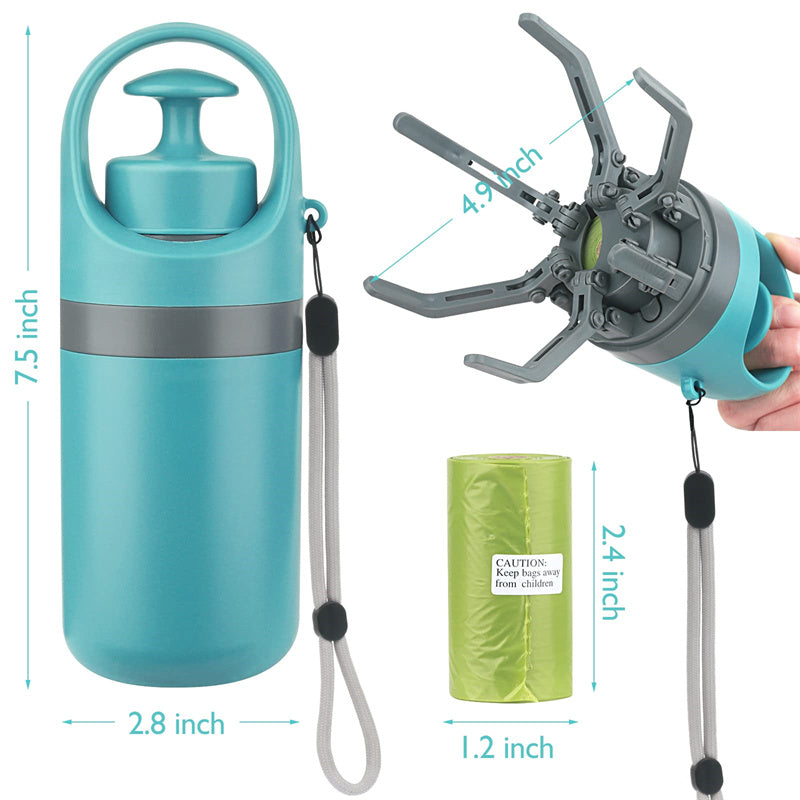 Portable Lightweight Dog Pooper Scooper with Built-In Bag Dispenser