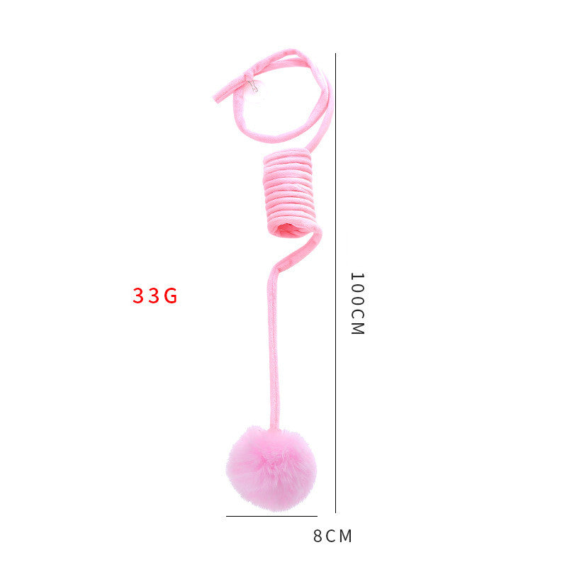 Interactive Cat Toy – Self-Hi Sucker Spring Rabbit Hairball Play Gadget
