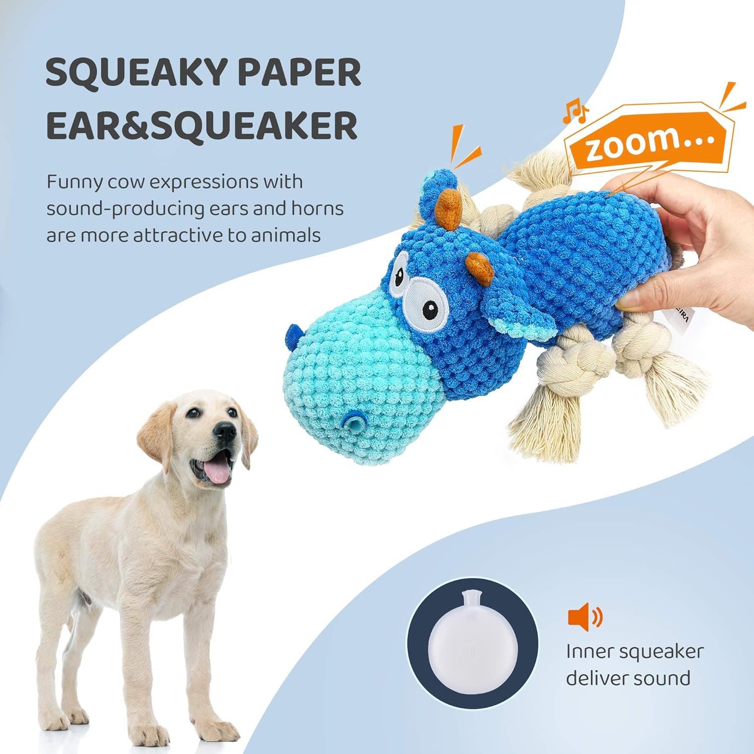 Durable Squeaky Toy for Aggressive Chewers – Busy Play Chew Toy