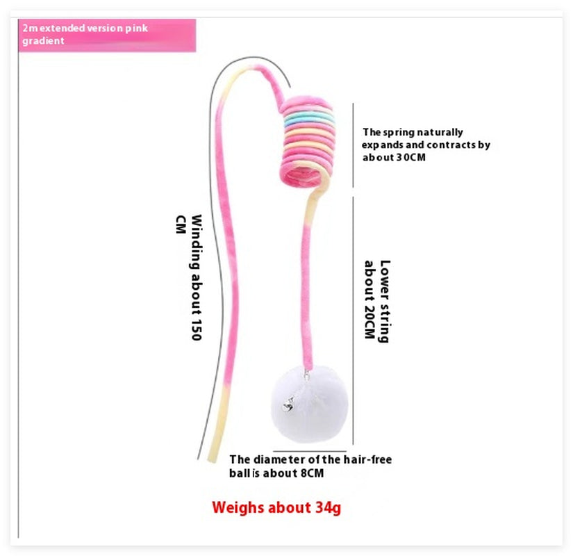 Interactive Cat Toy – Self-Hi Sucker Spring Rabbit Hairball Play Gadget