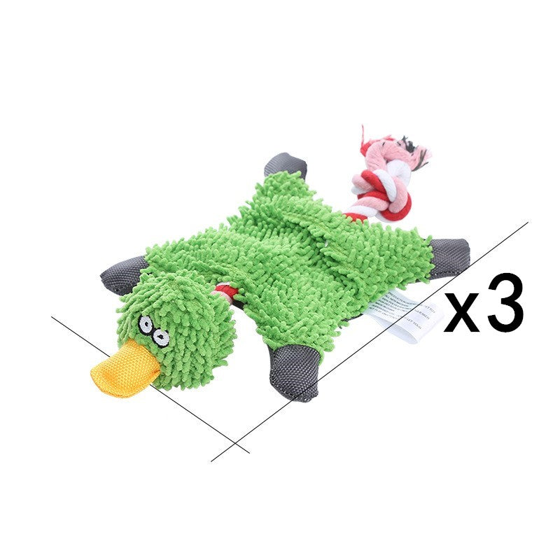 Pet Toy Donkey Shape Corduroy Chew Toy for Dogs Puppy Squeaker Squeaky Plush Bone Molar Dog Toy Pet Training Dog
