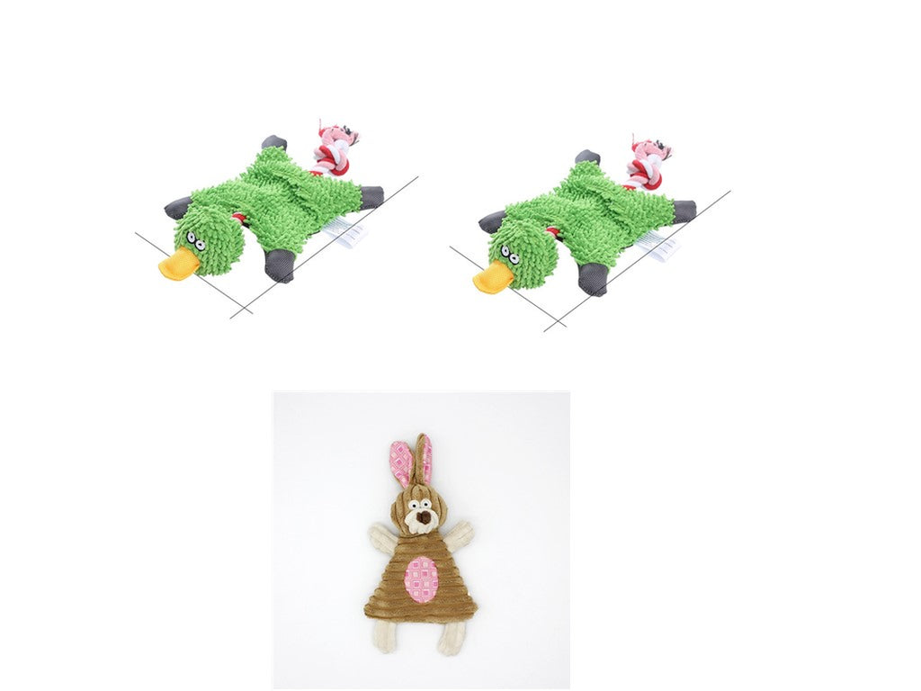 Pet Toy Donkey Shape Corduroy Chew Toy for Dogs Puppy Squeaker Squeaky Plush Bone Molar Dog Toy Pet Training Dog