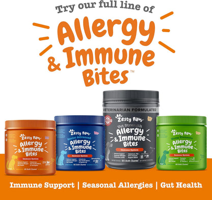 Dog Allergy Relief Soft Chews – Anti-Itch, Omega-3 & Probiotics for Skin & Digestive Health, Seasonal Allergy Support