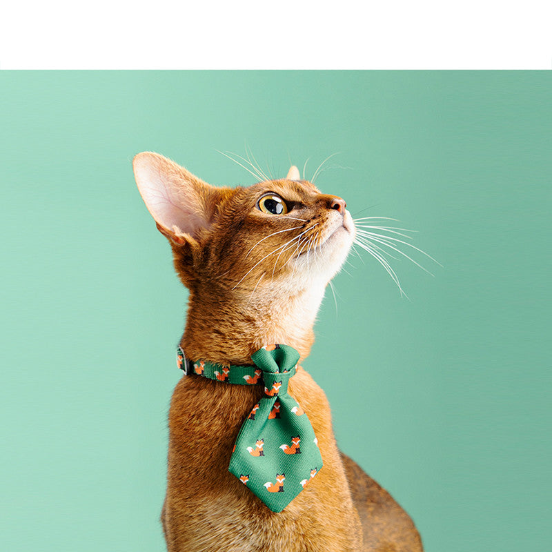 Adjustable Gentleman Collar with Tie – Formal Pet Accessory