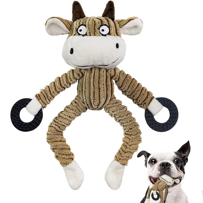 Squeaky Plush Puppy Chew Toy – Interactive Monkey for Small Dogs