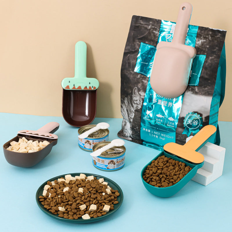 Snack Bag With Canned Spoon Embedded In Shovel  Feeding Spoon Pet Supplies