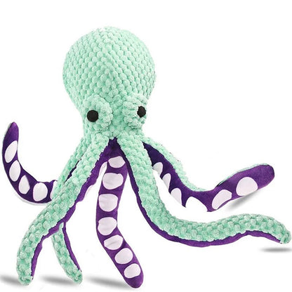 Dog Pet Plush Octopus Toy Interactive Sound