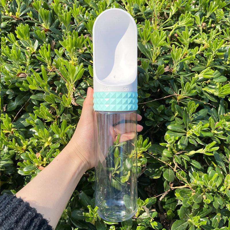 Portable Pet Water Bottle with Travel Bowl – Outdoor Pet Drinking Dispenser