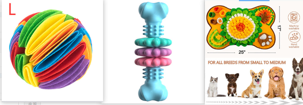 Indestructible TPR Dog Bone Chew Toy – Teeth Cleaning & Bite-Resistant