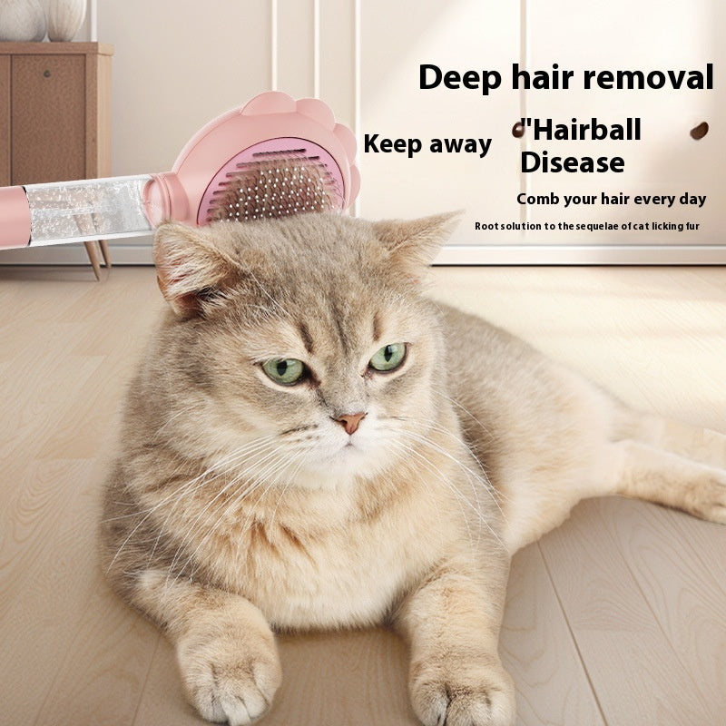 2-in-1 Self-Cleaning  Brush – Grooming Hair Remover & Spray Comb for Pets 