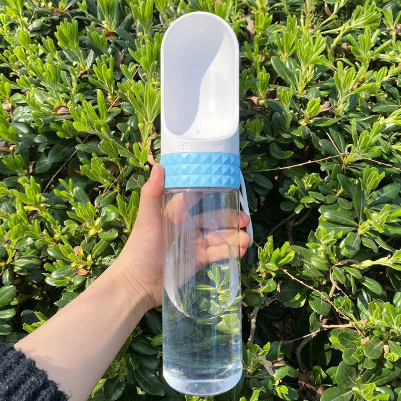 Portable Pet Water Bottle with Travel Bowl – Outdoor Pet Drinking Dispenser