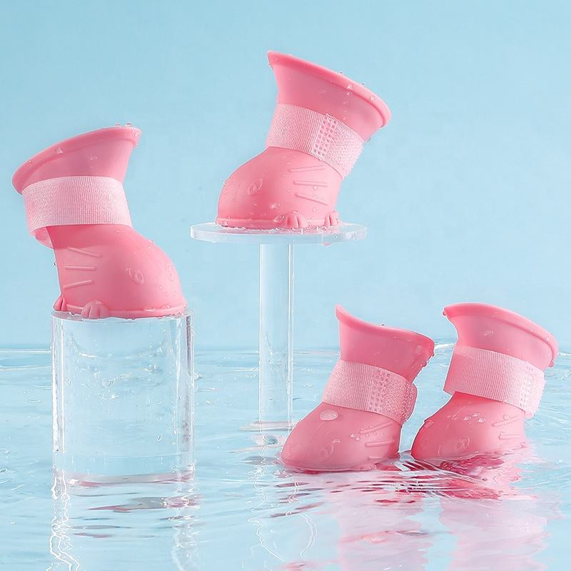 Waterproof Pet Rain Boots – Non-Slip Silicone Shoes for Dogs & Cats