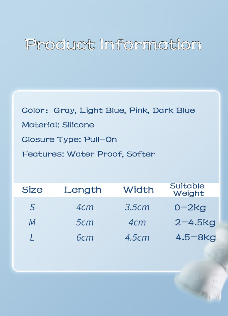 Waterproof Pet Rain Boots – Non-Slip Silicone Shoes for Dogs & Cats